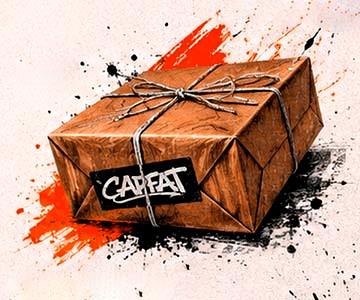 Paquete Capfat preparado para enviar